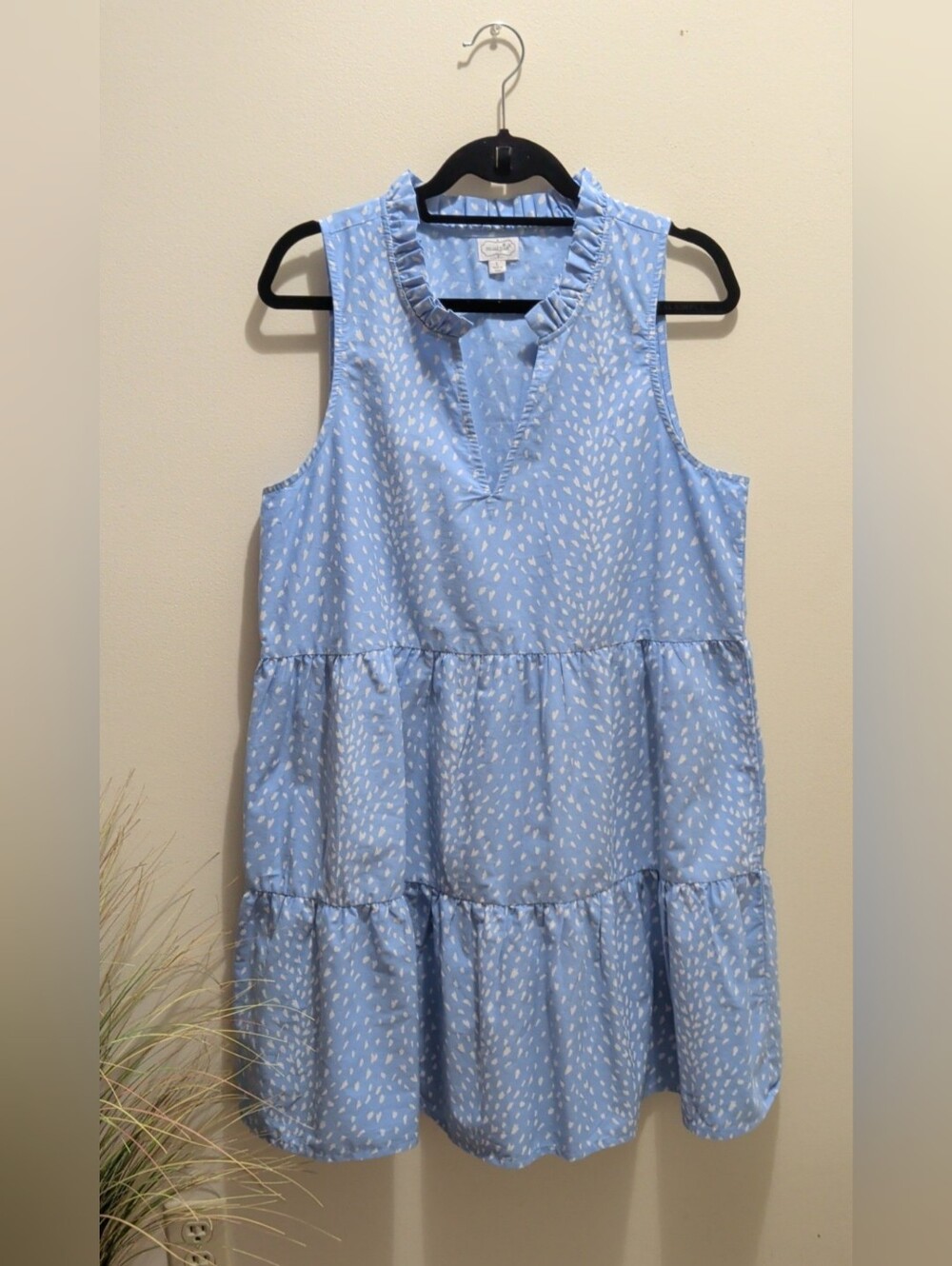 Mud Pie Women's Brekke Tiered Dress Size L